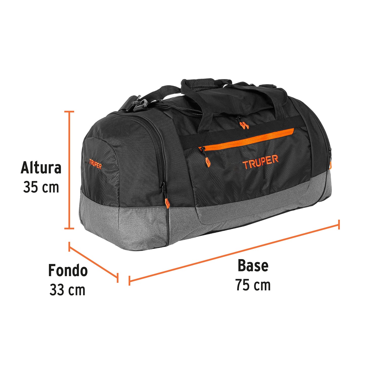 Maleta deportiva de 75 cm con correas ajustables