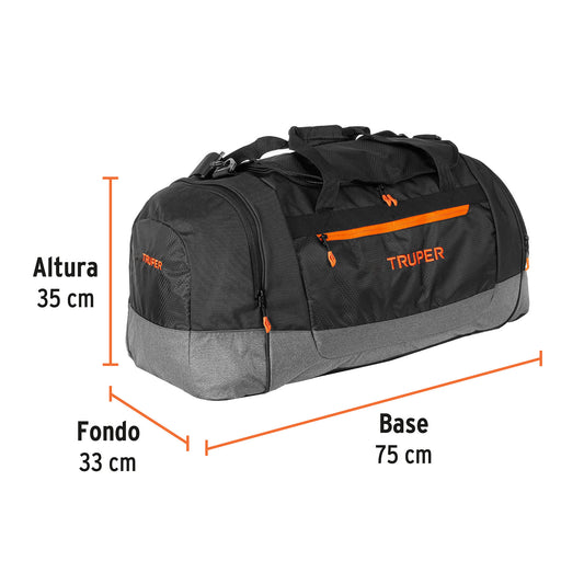 Maleta deportiva de 75 cm con correas ajustables