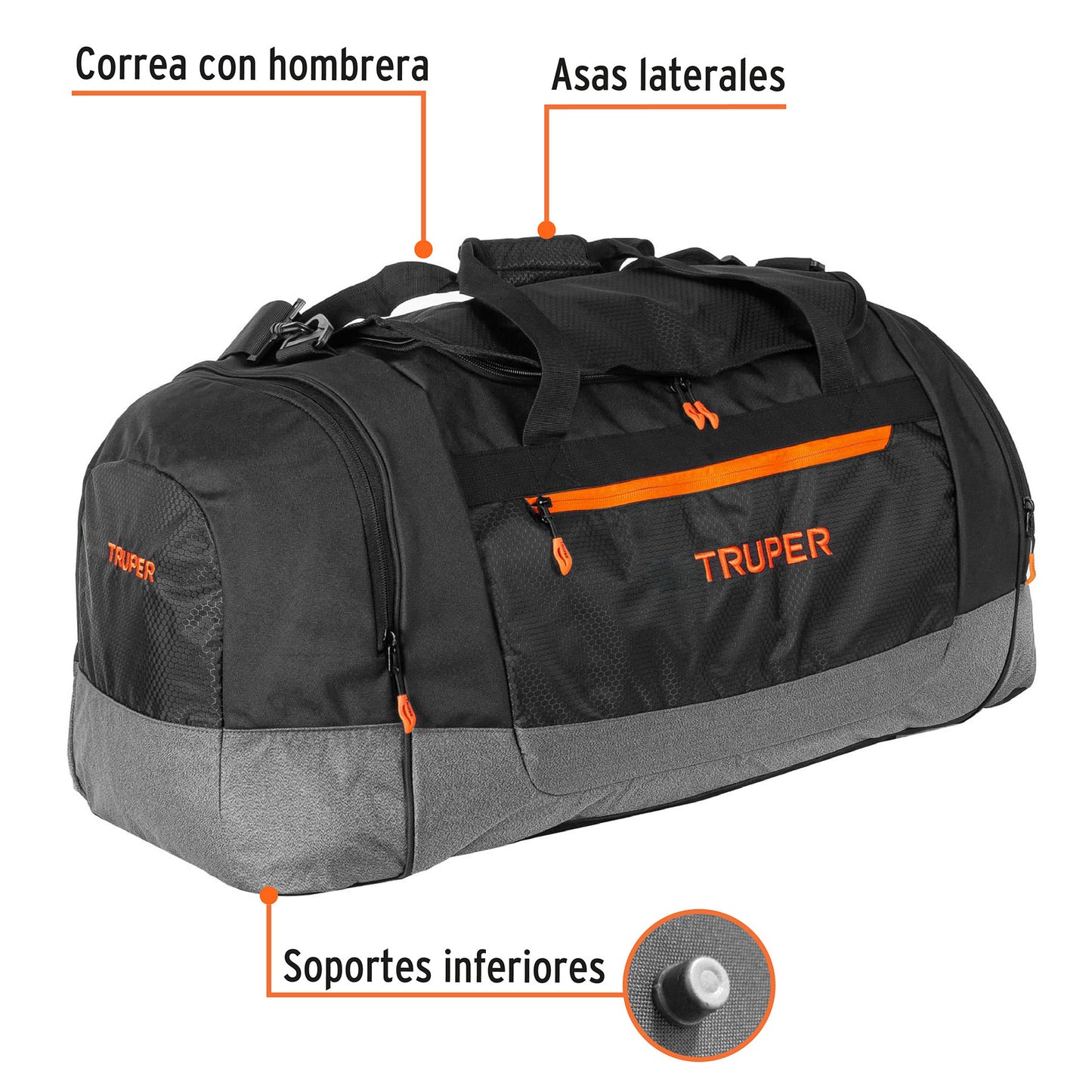 Maleta deportiva de 75 cm con correas ajustables