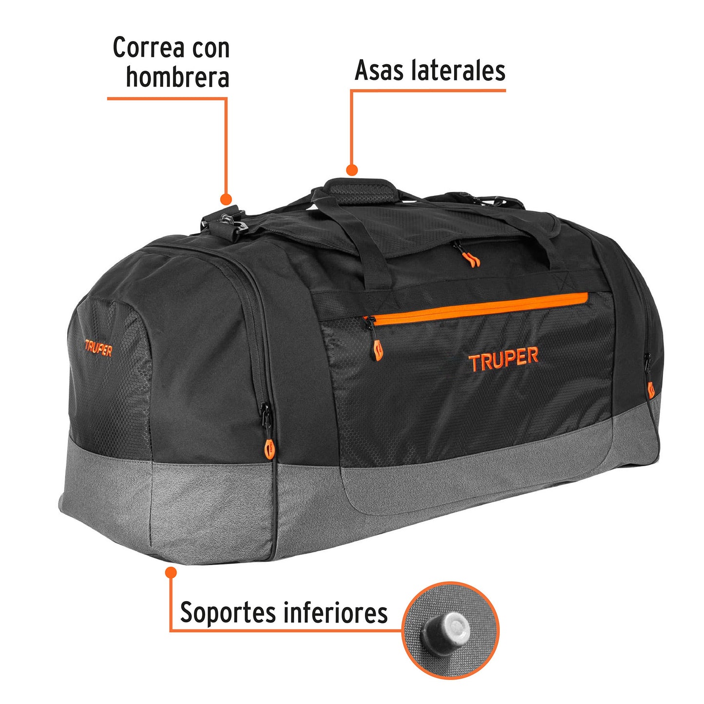 Maleta deportiva de 90 cm con correas ajustables