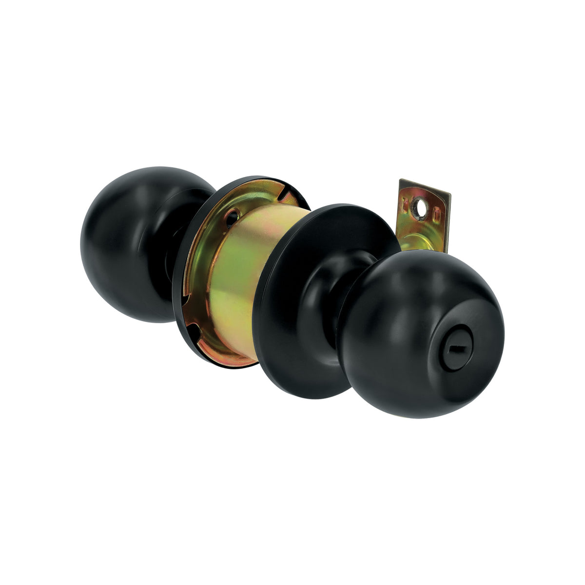 Cerradura tipo esfera, cilíndrico, baño, negro, Basic · vista 4