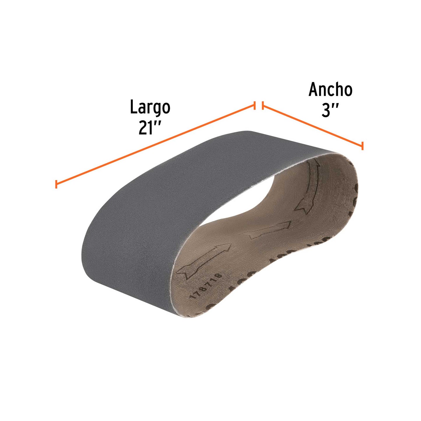 Banda para vidrio 4x24 pulg grano 100