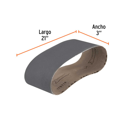 Banda para vidrio 4x24 pulg grano 100