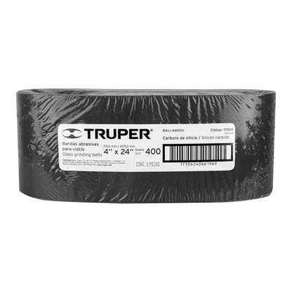Banda para vidrio 4x24 pulg grano 400
