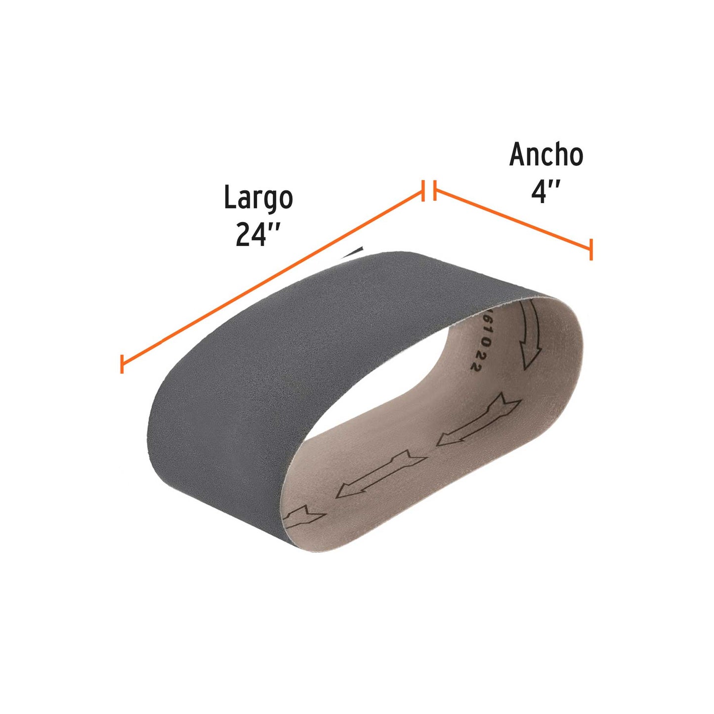Banda para vidrio 4x24 pulg grano 80