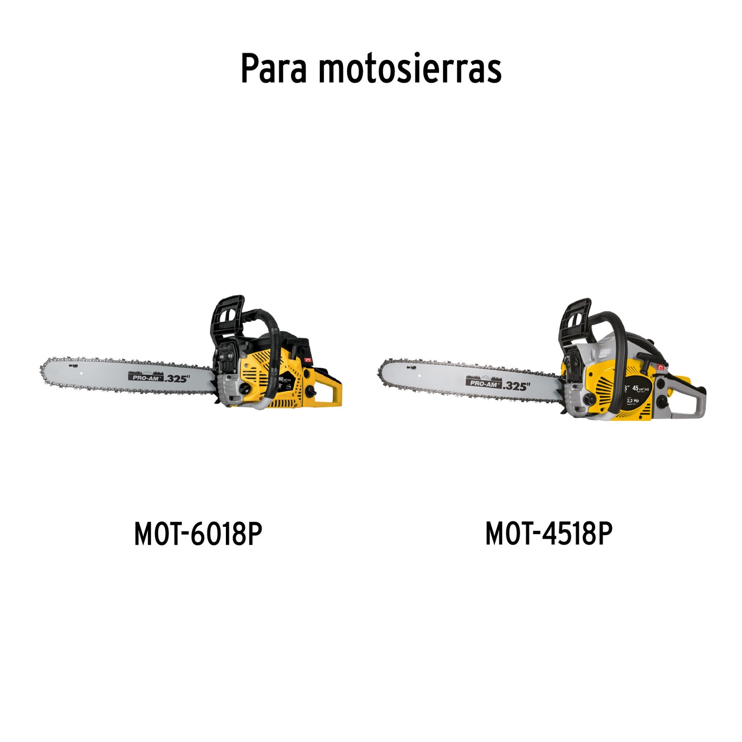 Barra de repuesto 18" para motosierra a gasolina de 45 cc