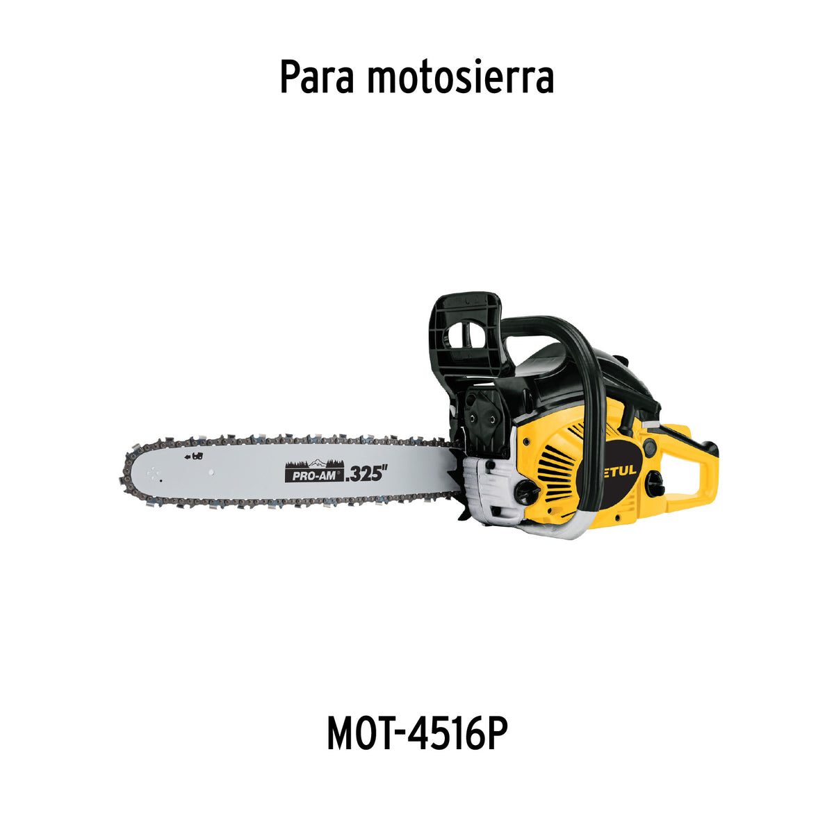Barra de repuesto 16" p/motosierra a gasolina 45cc · vista 2