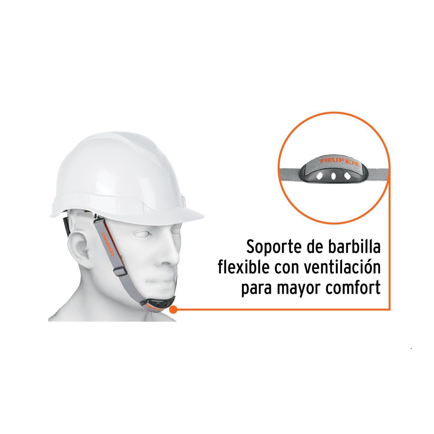Barboquejo con Barbilla para Casco de Seguridad