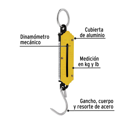 Báscula de resorte con capacidad de 12 kg