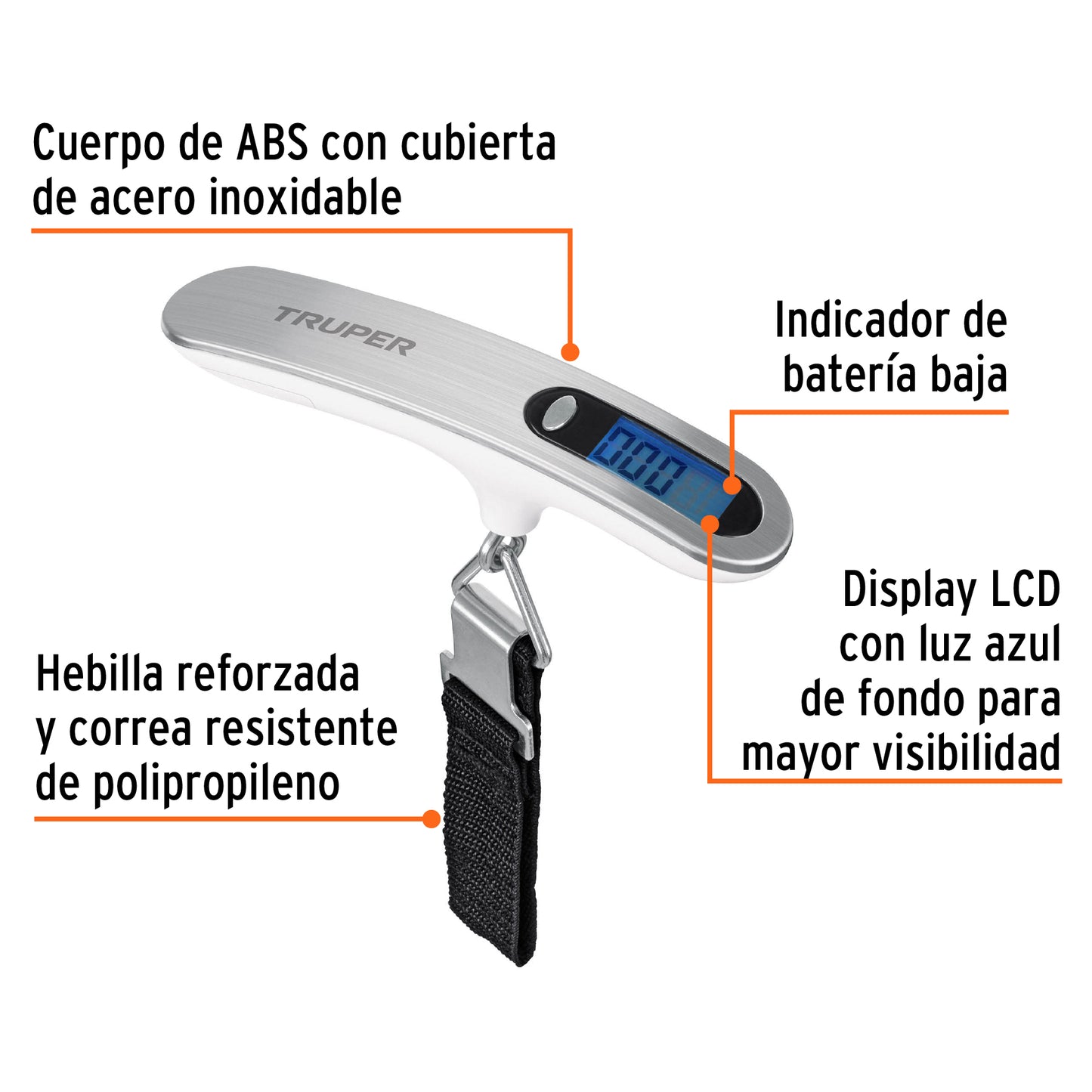 Báscula electrónica para equipaje de 50 kg
