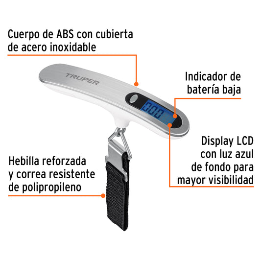 Báscula electrónica para equipaje de 50 kg