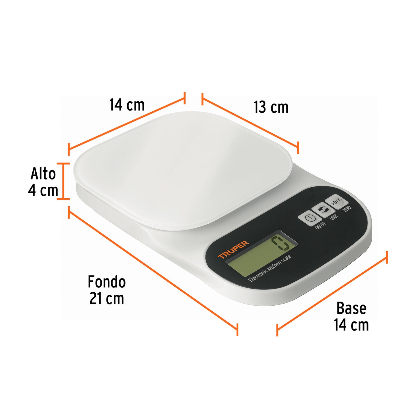 Báscula digital para cocina de 5 kg con plato de vidrio