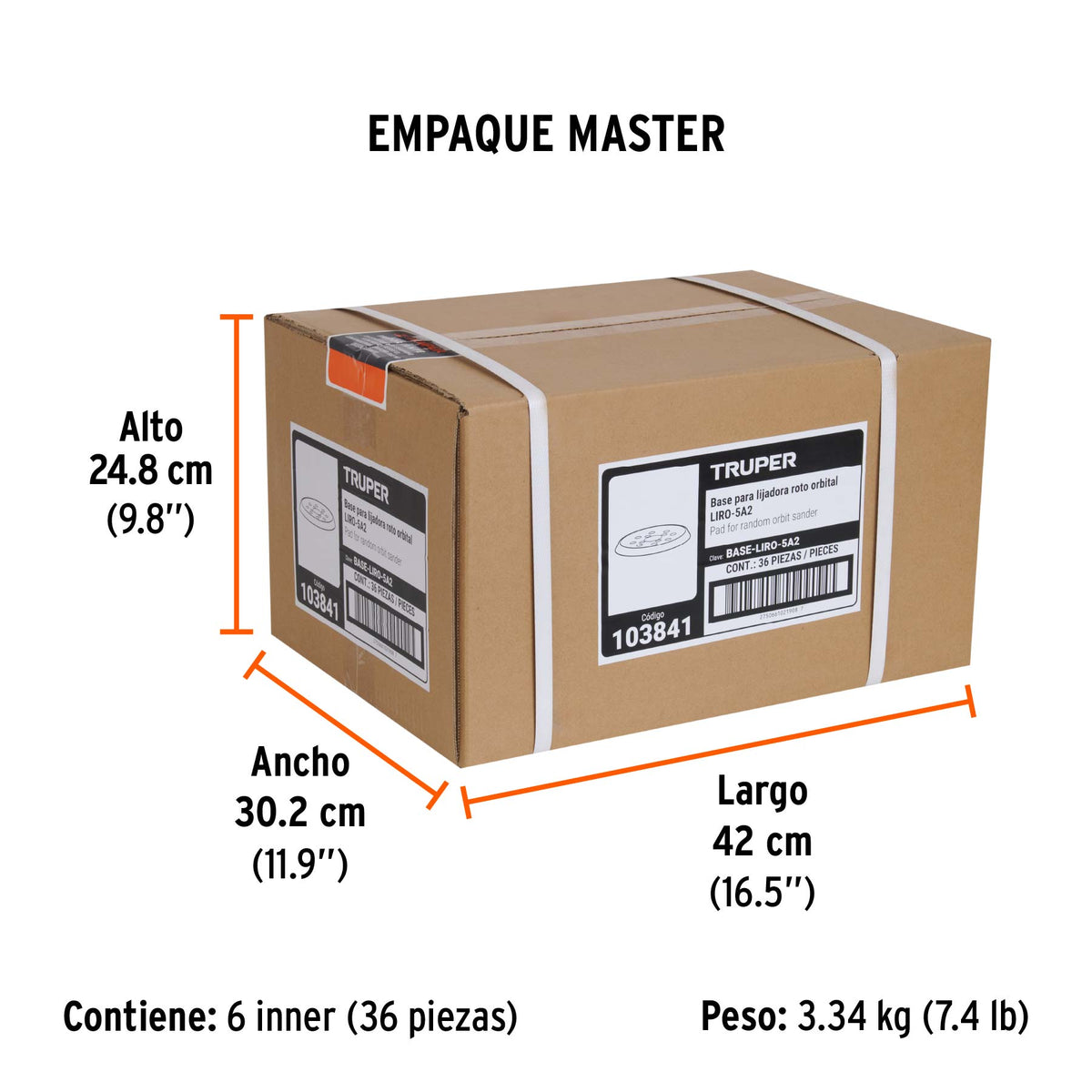 Base hook and loop para LIRO-5A2 · vista 3