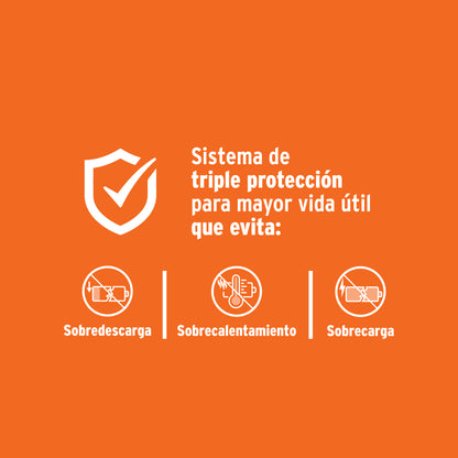 Batería de ion litio de 12 V con capacidad de 2 Ah