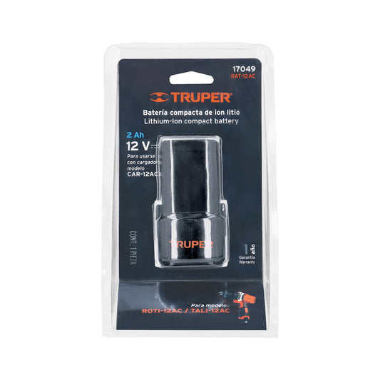 Batería de ion litio de 12 V con capacidad de 2 Ah