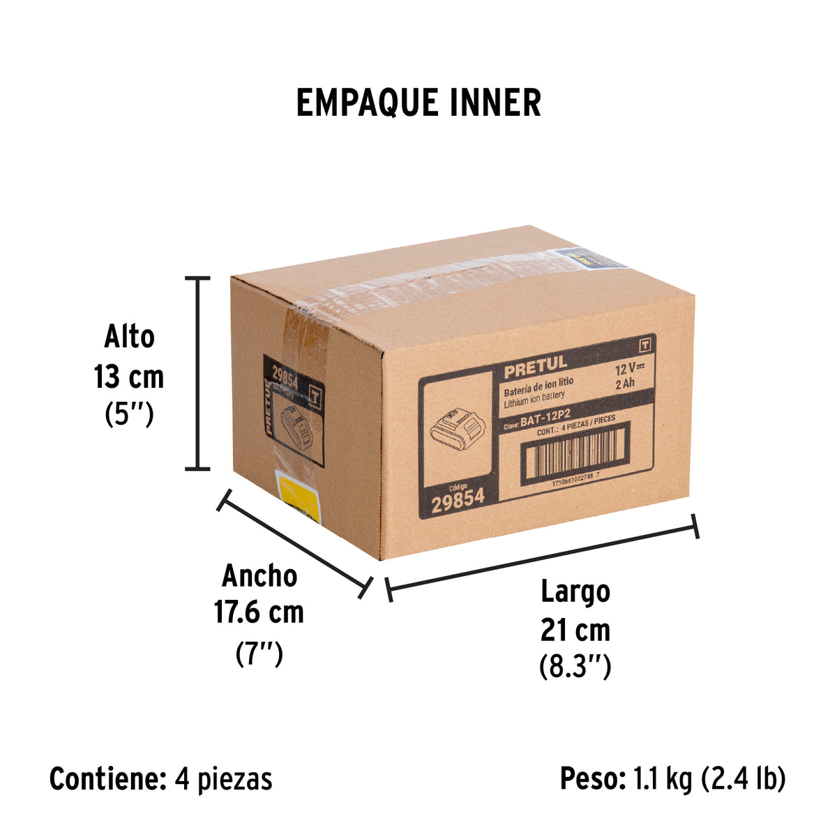 Batería ion litio, 12V, 2 Ah · vista 7