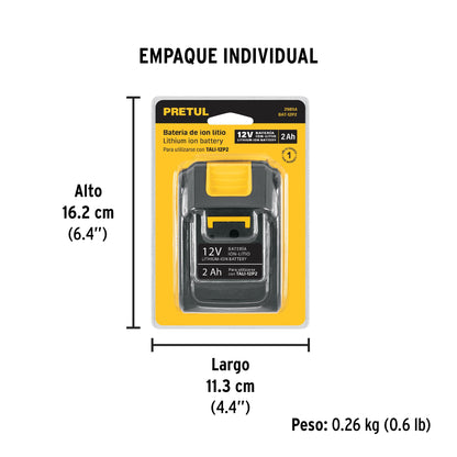 Batería ion litio, 12V, 2 Ah · vista 6
