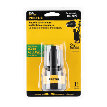 Batería de ion litio de 12 V con capacidad de 1.3 Ah