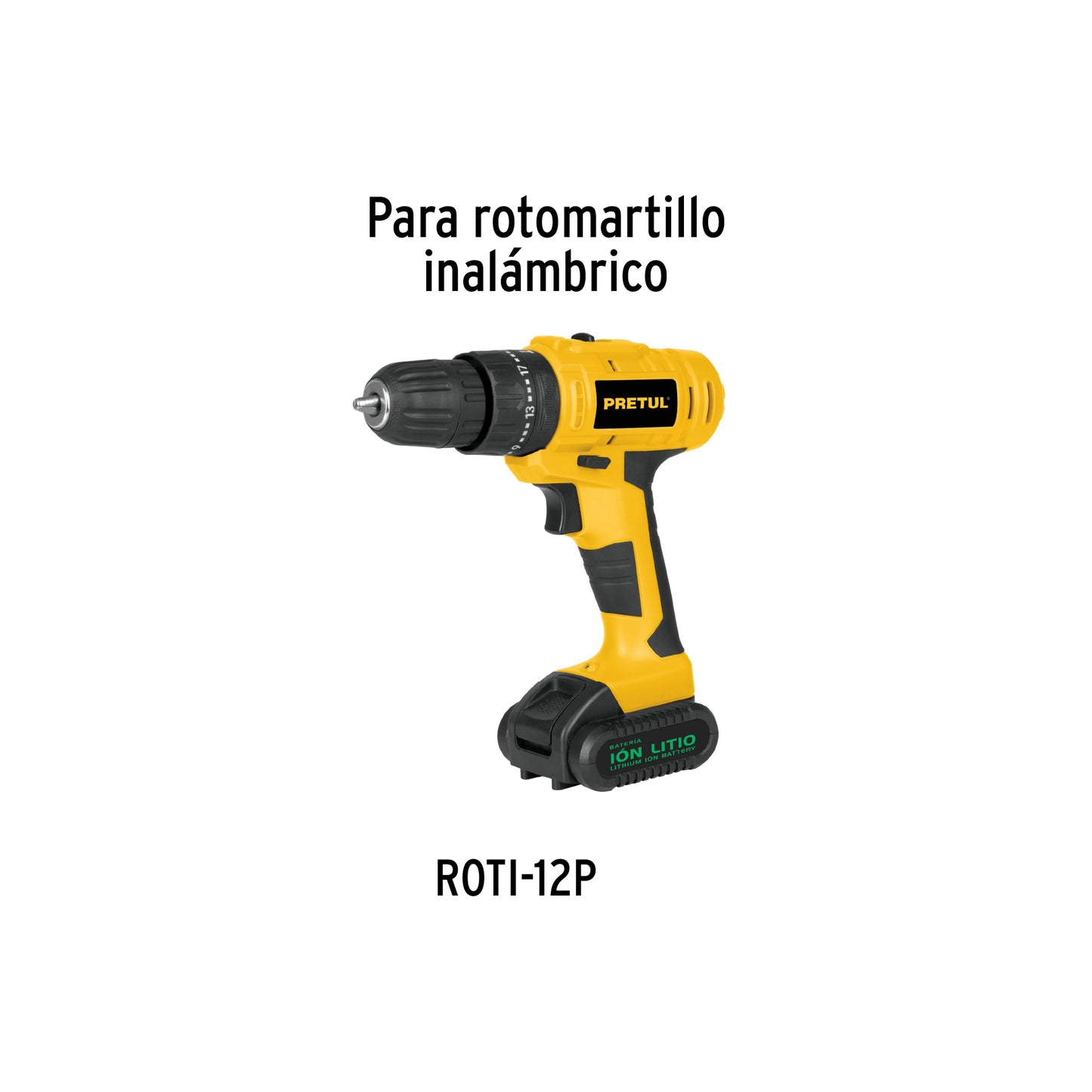Batería de ion litio de 12 V con capacidad de 2 Ah