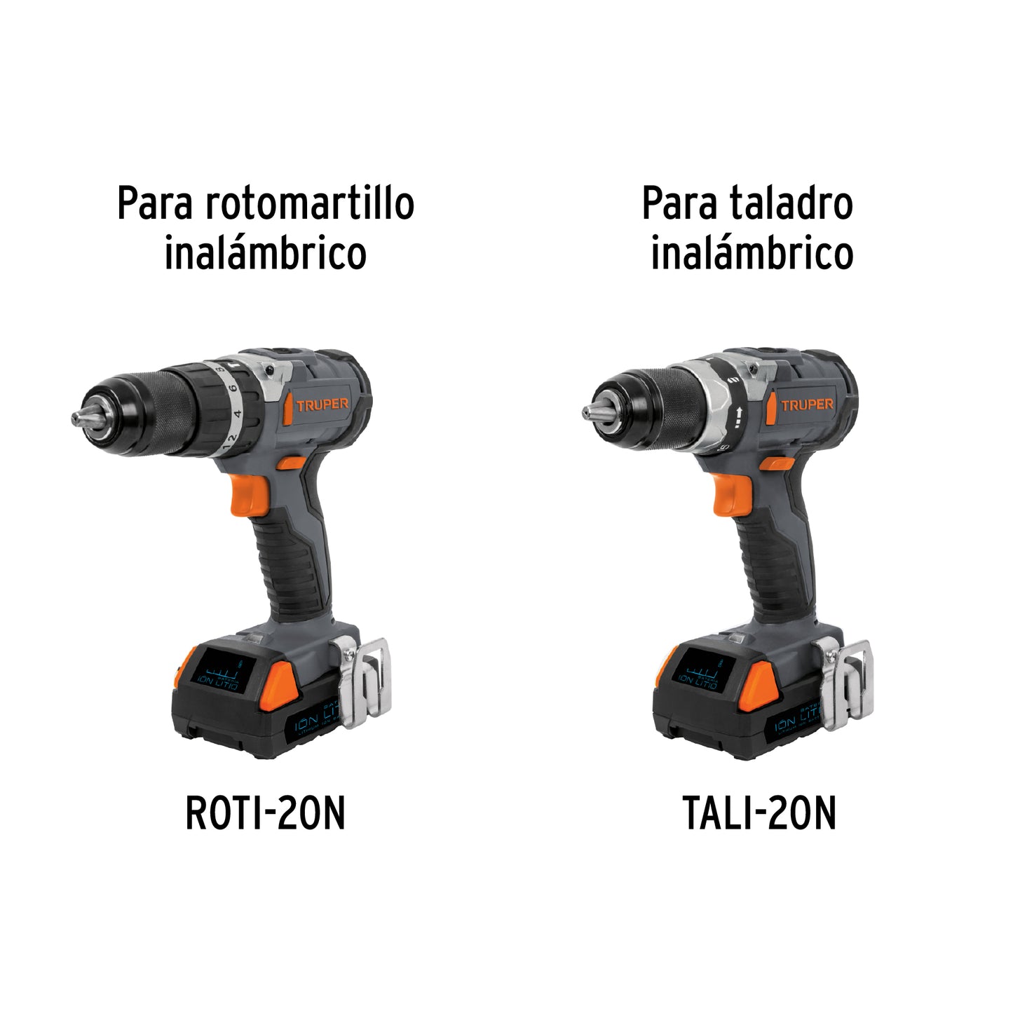 Batería de ion litio de 20 V con capacidad de 2 Ah