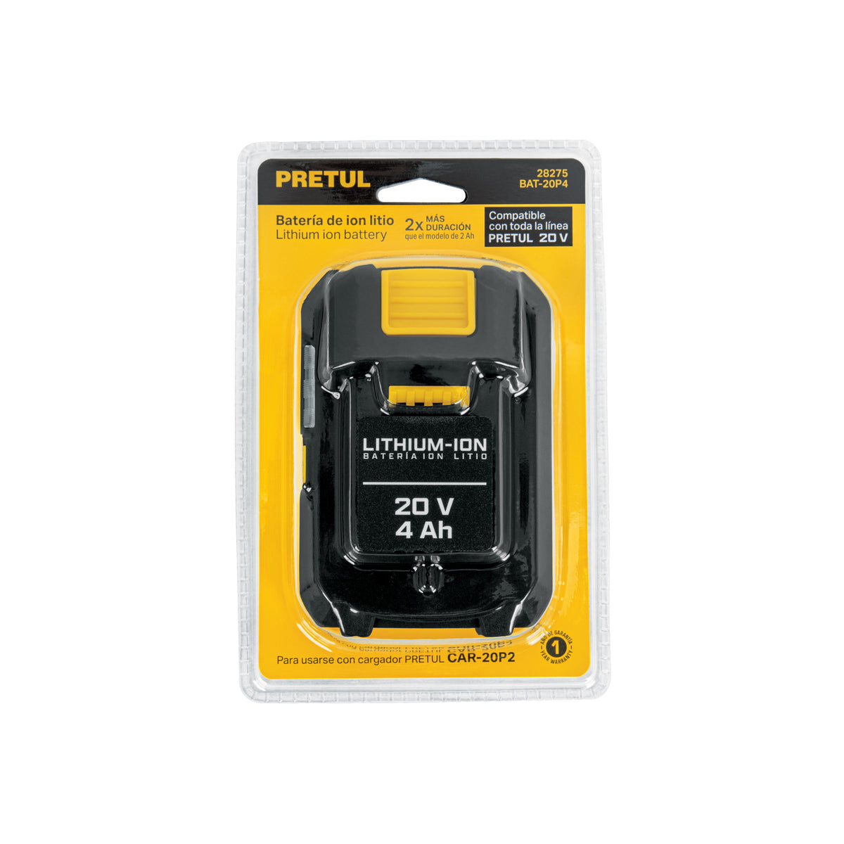 Batería ion litio, 20V, 4 Ah · vista 5