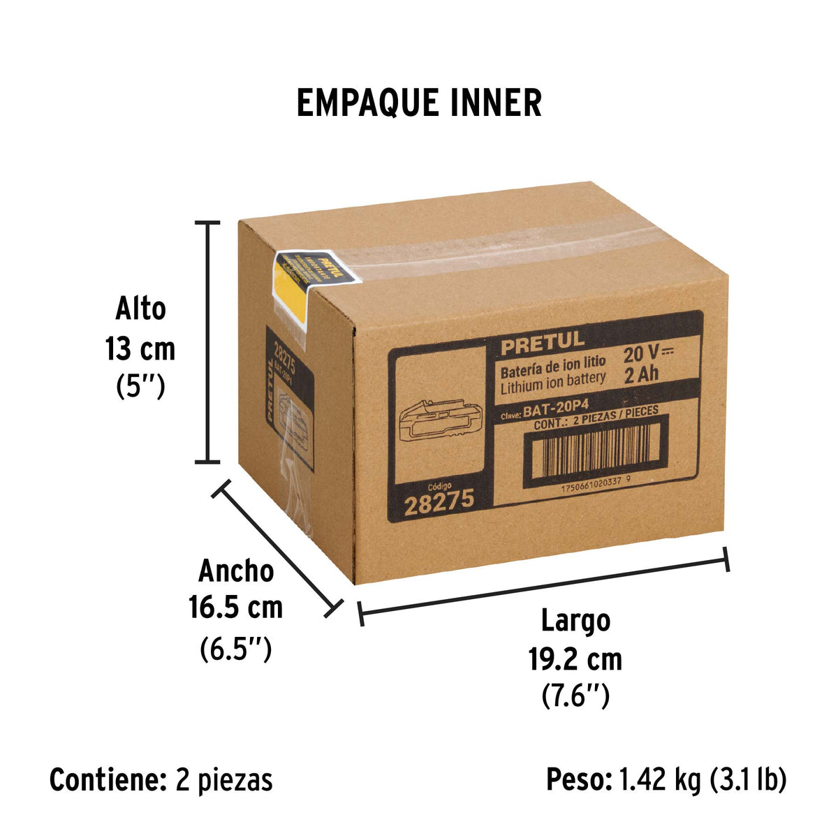 Batería ion litio, 20V, 4 Ah · vista 7