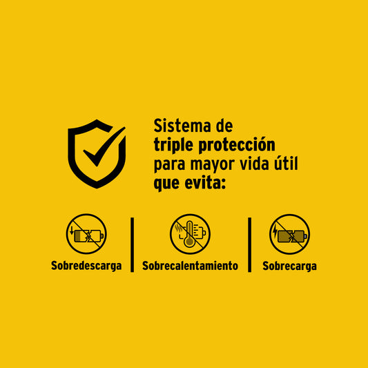 Batería de ion litio de 20 V con capacidad de 2 Ah