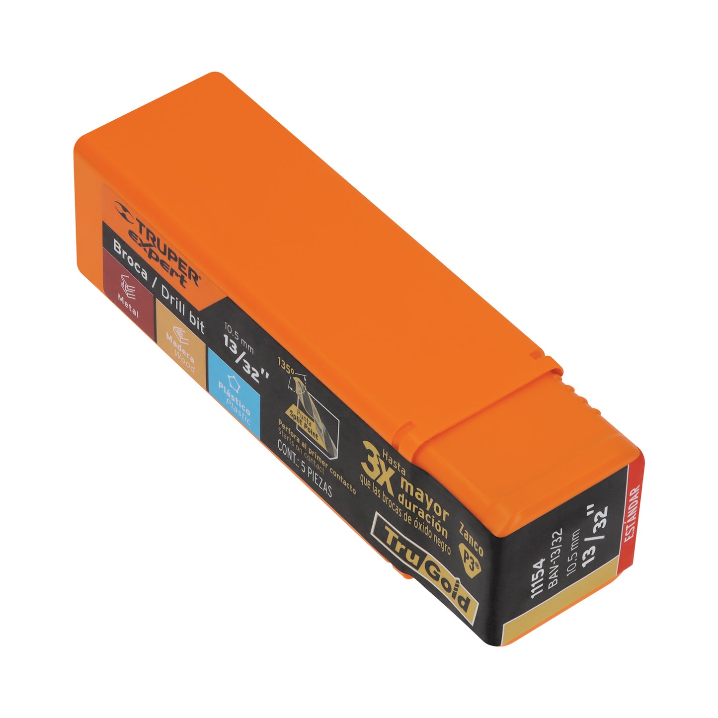 Broca HSS 13/32" Trugold para metal