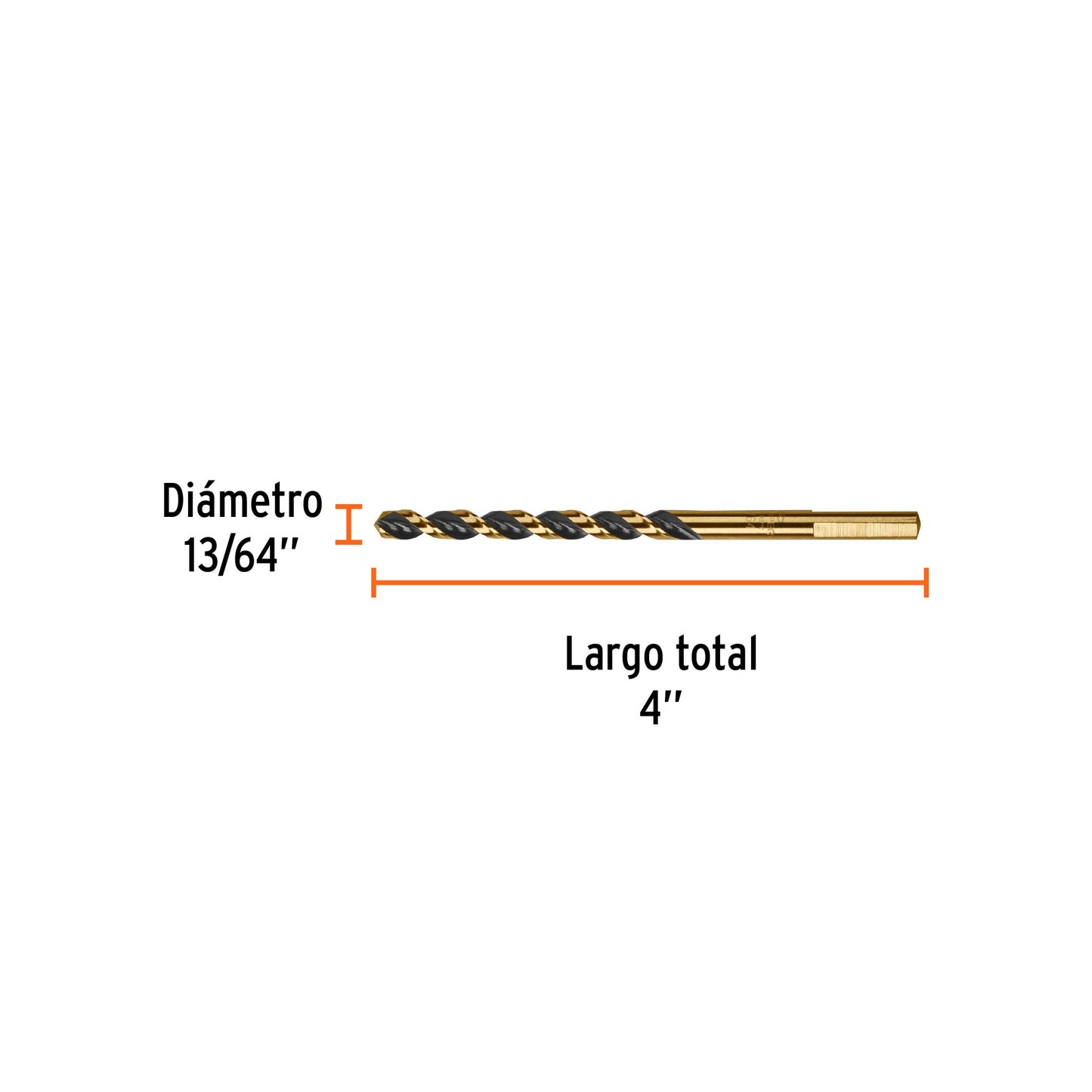 Broca HSS de 13/64 in con punta Split Point