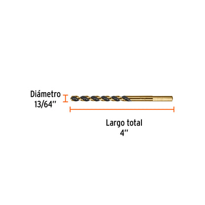 Broca HSS de 13/64 in con punta Split Point