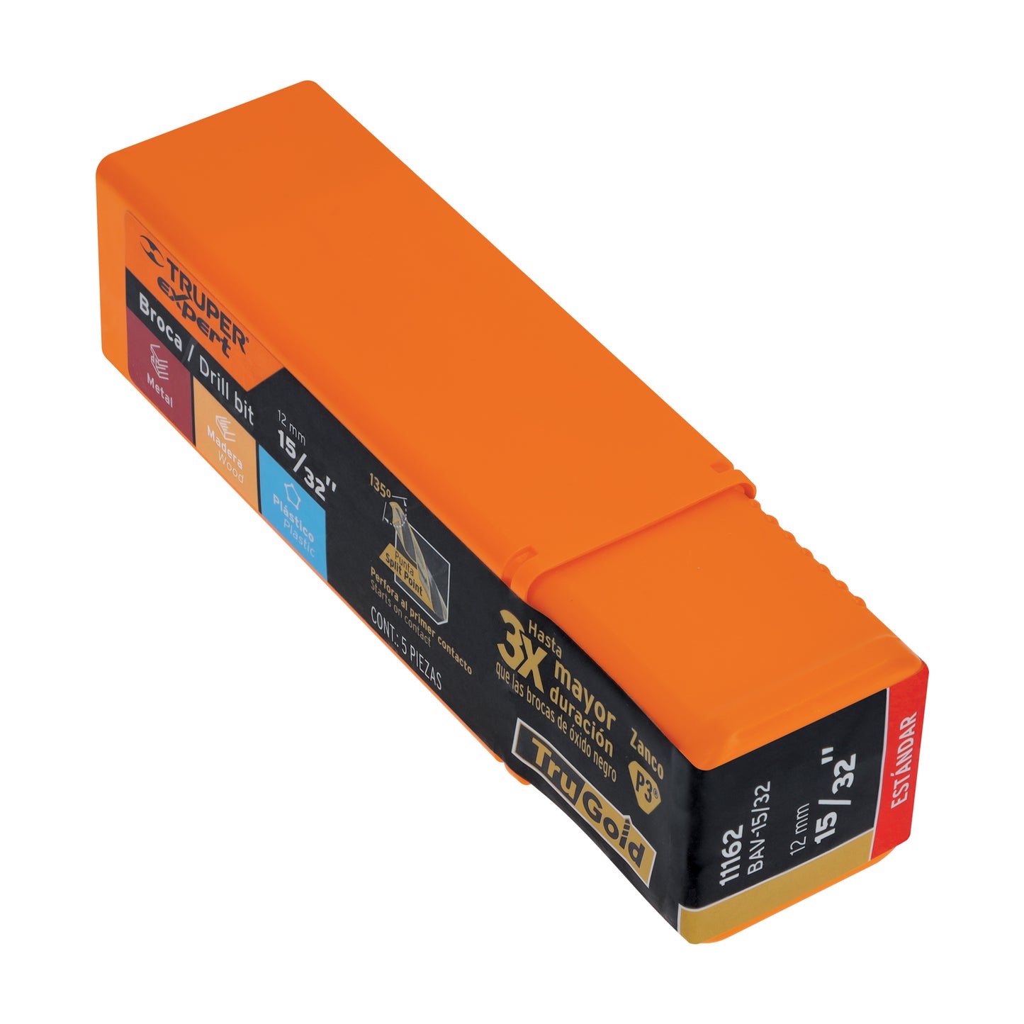 Broca HSS 15/32" Trugold para metal