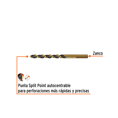 Broca HSS 17/64" Trugold para metal