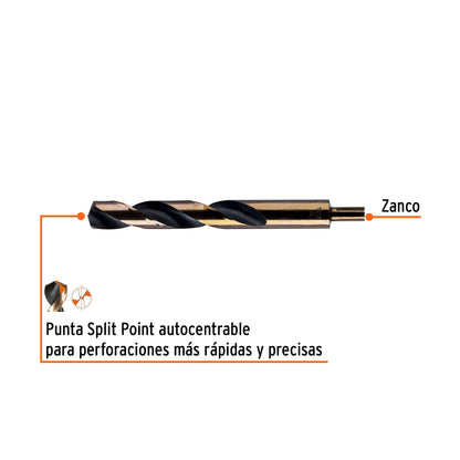 Broca HSS 1 pulg Trugold para metal con punta Split Point