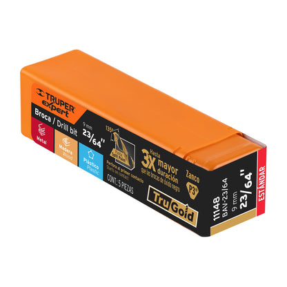 Broca HSS 23/64" Trugold para metal