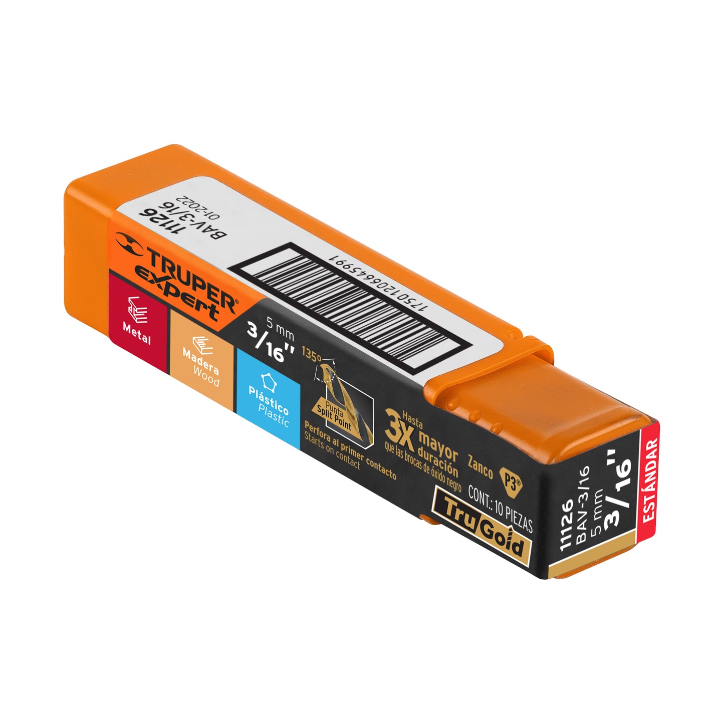 Broca HSS de 3/16 in con punta Split Point