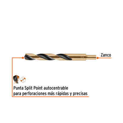 Broca HSS 3/4 pulg Trugold para metal con punta Split Point