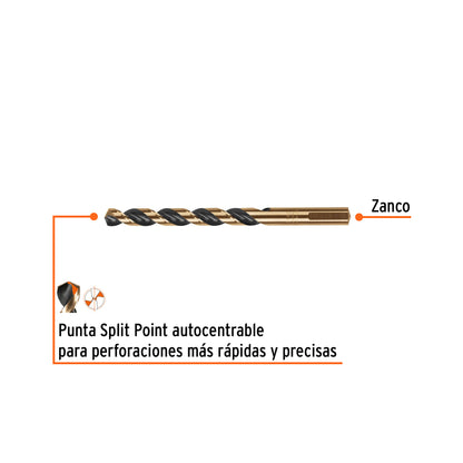 Broca HSS 3/8" Trugold para metal