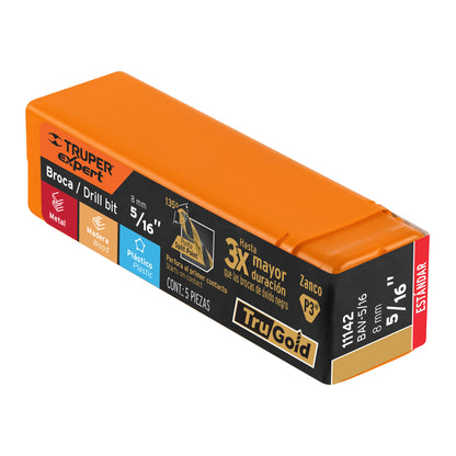 Broca HSS 5/16" Trugold para metal