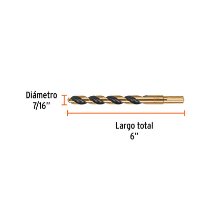 Broca HSS 7/16" Trugold para metal