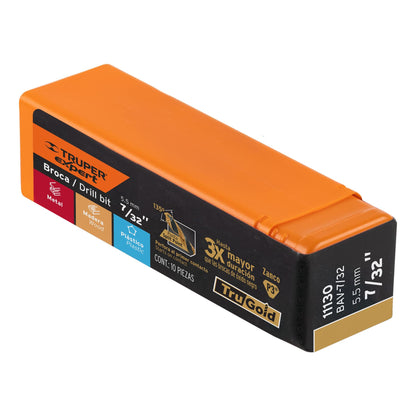 Broca HSS 7/32" Trugold para metal