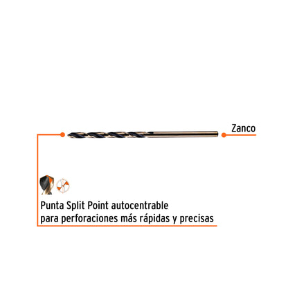 Broca HSS 7/64 pulg Trugold para metal