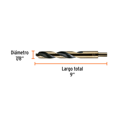 Broca HSS 7/8 pulg Trugold para metal con punta Split Point