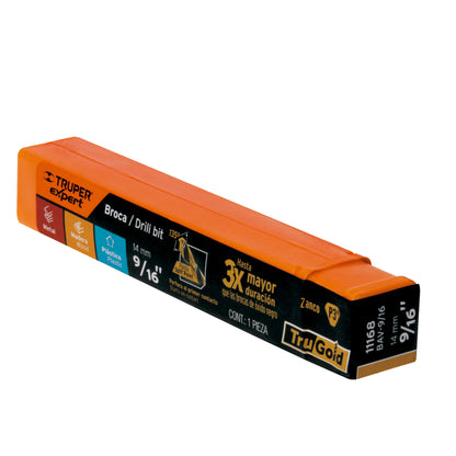 Broca HSS 9/16 pulg Trugold para metal con punta Split Point