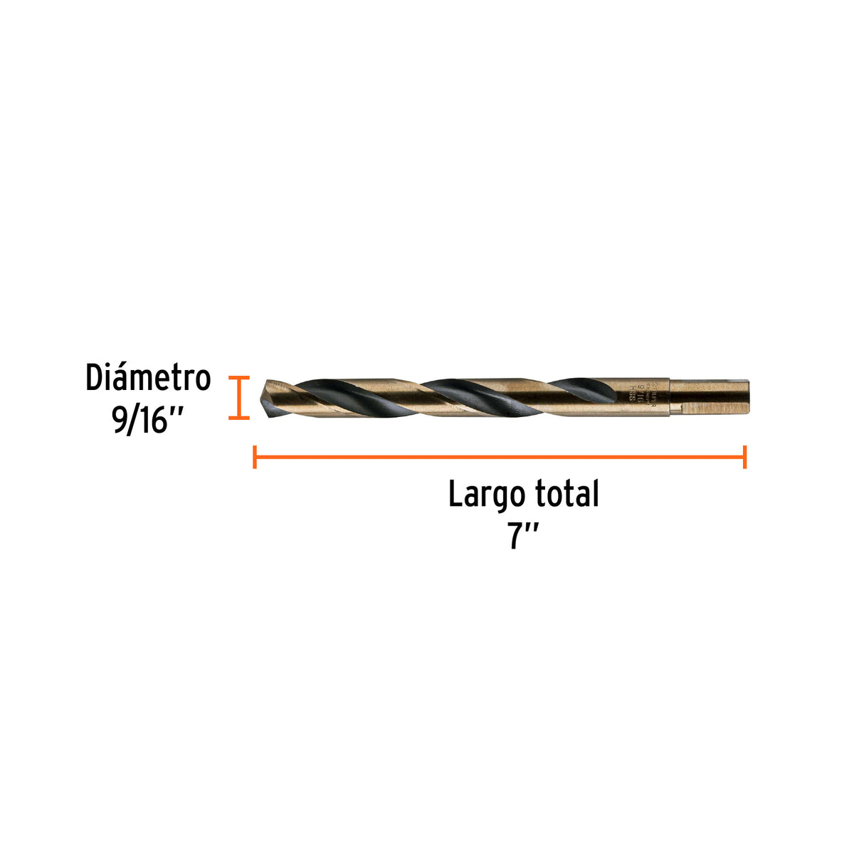 Broca HSS 9/16 pulg Trugold para metal con punta Split Point