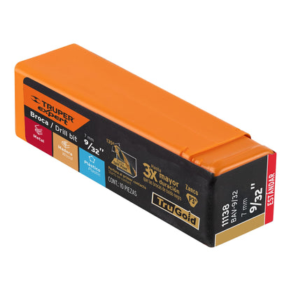 Broca HSS 9/32" Trugold para metal