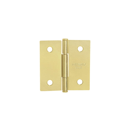 Bisagra cuadrada 2", acero latonado, cabeza plana, BASIC