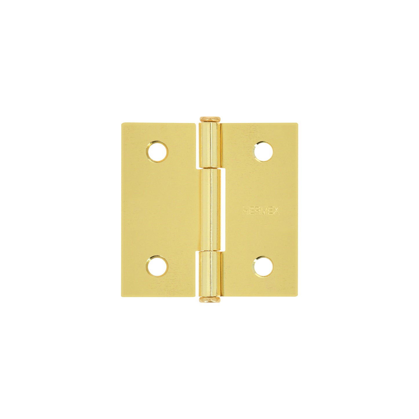 Bisagra cuadrada de acero con acabado latonado