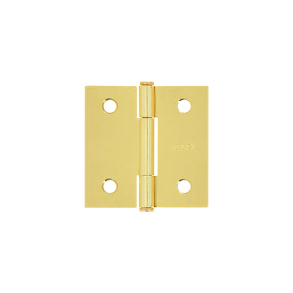 Bisagra cuadrada de acero con acabado latonado