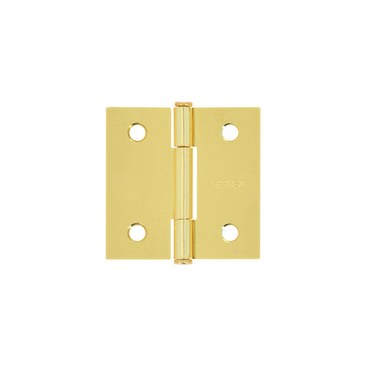 Bisagra cuadrada de acero con acabado latonado