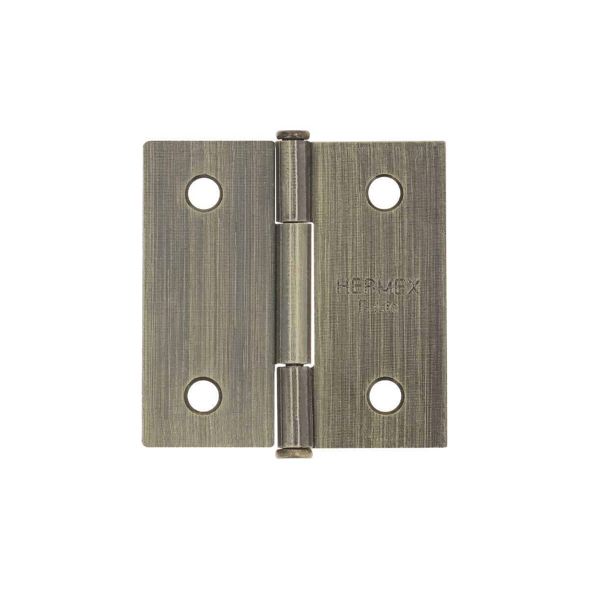 Bisagra cuadrada 2", latón antiguo, cabeza plana, Basic